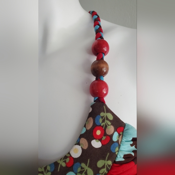 NOTICE - size M - Floral Halter - colorfull aummer dress - Picture 6 of 9